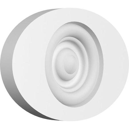 Ekena Millwork Standard Dalton Bullseye Rosette with Square Edge, 5"W x 3 1/4"H x 1/2"P ROSP050X033X050DAL02